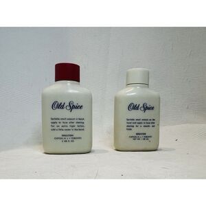 Vtg Old Spice Traveler Pack Glass Bottles After Shave Lotion & Talc #3365 NOS